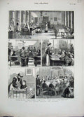 Old Antique Print 1878 London Hospital Children Princess Mary Ward Nurse 19th