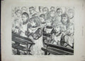 Original Old Antique Print 1894 Children Prayers School Uniform Paul Renouard