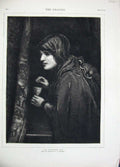Old Antique Print 1874 Boughton Fine Art Poisoned Cup Man Cloak Fine Art 19th