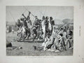 Original Old Antique Print 1879 War South Africa Dance Kaffirs Natives Fine Art