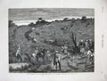 Original Old Antique Print 1879 Ekowe Breaking Laager Siers Cattle Fine Art War