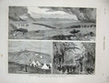 Original Old Antique Print 1879 Zulu War Ekowe Camp Ginghilova Fort Pearson Art