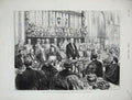 Old Antique Print 1875 International Municipal Banquet Guildhall London 19th