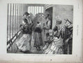Original Old Antique Print 1874 Whit-Monday Cage Monument People Fine Art 19th