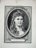 Original Old Antique Print 1870 Portrait Mdlle Christine Nilsson Lady Victorian