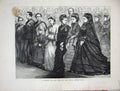 Old Antique Print 1871 Dais Royal Albert Hall London Women Men Fine Art 19th
