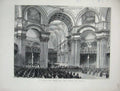 Old Antique Print 1871 St Paul'S Cathedral Dome Service Architecture Art 19th