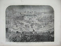Old Antique Print 1872 Fete National Temperence League Crystal Palace Art 19th