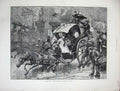 Old Antique Print London Street Scene 1872 Horse Carriage Falling People 19th