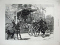 Original Old Antique Print 1890 Festivities Altenburg Peasants Costumes Emperor