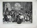 Old Antique Print 1876 Knut Erkwall Fine Art People Tea-Time Table Eating 19th