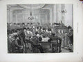 Original Old Antique Print 1873 Liverpool Wool Sale Men Auction 19th