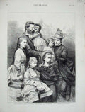 Old Antique Print 1876 Prince Princess Imperial Germany Children Portrait 19th