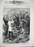 Original Old Antique Print 1878 Rhodope Russian Flag Hydayet Bev Gabrova Siers
