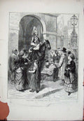 Original Old Antique Print 1872 London Horse Guards Buckingham Palace England