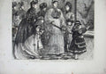 Original Old Antique Print 1871 Darwinian Theory Monkey House Zoologicalgarden