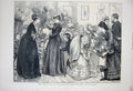 Original Old Antique Print 1873 New Years Day North Eastern Hospital Children