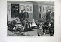 Old Antique Print 1887 Ambulance Lecture Waterloo Railway Station Train 19th