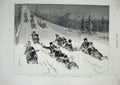 Old Antique Print 1878 Canada Earl Countess Dufferin Tobogganing Ottawa 19th