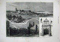Original Old Antique Print 1885 Kinghuus Denmark Castle Brandeburg Hannibal