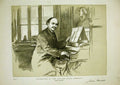 Original Old Antique Print 1884 Portrait Sir Julius Benedict Piano Music 19th