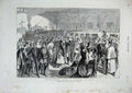 Old Antique Print 1876 Russian Officers Petersburg Servia Railway Train 19th