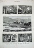 Original Old Antique Print Benedict'S College Augustus Loch Ness Inverness 1880