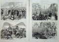 Antique Old Print 1874 Emperor Russia London Fleet Charing Crystal Trophy 19th