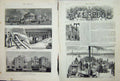 Old Antique Print 1877 Liverpool Ferry Boat Library Waterloo Warehouse 19th