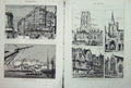Old Antique Print 1878 Bristol Temple Church Fountain Hospital Cathedral 19th