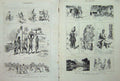 Old Antique Print 1882 Yachting Ceylon Cairo Pyramid Cricketers Madras 19th