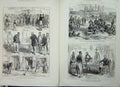 Original Old Antique Print Belgrade Bashi-Bazouks Adrianople 1876 War Turkey