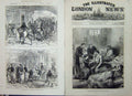 Antique Old Print War Servians Hospital Usicza Servia Bulgaria Bashi 1876 19th