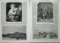 Old Antique Print 1854 Crab Catchers Lytham Common Little Girl Fine Art 19th