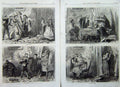 Old Antique Print 1866 Pictorial First Syllable Story Christmas Charade 19th