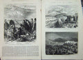 Old Antique Print War Armenia Moukhtar Pasha Erzeroum Shipka Pass 1877 19th