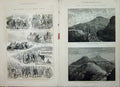 Old Antique Print 1877 Balkans Russian Siers Shipka Pass Mount Nicolai 19th