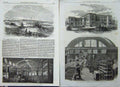 Old Antique Print 1861 Orphan Working School Haverstock Battersea Candle 19th