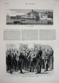 Old Antique Print 1882 Egypt Ras-El-Tin Palace Alexandra Mansion Prince 19th