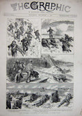 Original Old Antique Print 1891 Channel Squadron Portland Siers Sham Fight 19th
