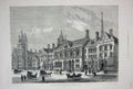 Original Old Antique Print 1882 Royal Courts Justice Carey Street Architecture