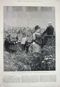 Original Old Antique Print 1882 Duke Edinburgh Madame Marie Roze College Music