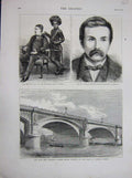 Old Antique Print 1875 Duncan Burmah Mallison Mysore London Bridge Thames 19th