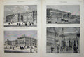 Old Antique Print 1880 Winter Palace River Alexander Hall Architecture 19th