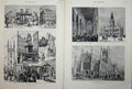 Old Antique Print 1882 Hull St Mary'S Church Statue King William Trinity 19th