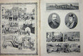 Original Old Antique Print 1882 Royal Wedding Prince LeopPalace Arolsen Church