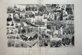 Original Old Antique Print 1877 War Ship Men Natives Siers Ice-Bergs School
