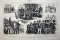 Old Antique Print 1877 War Russian Siers Cossacks Horse Guards Cavalry 19th