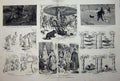Old Antique Print 1882 Art Caricature Germany Fairground Bear Hammocks 19th
