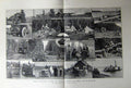 Old Antique Print 1905 Maine Canada Camping Motor Cars Transport Forest 20th